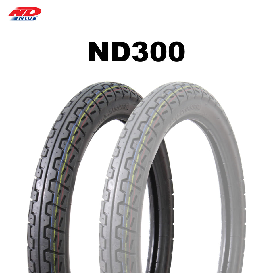 2.50-17 38P NDラバー ND300 ND RUBBER ND300 新品 バイクタイヤ フロント・リア共用 タイヤチューブは別売