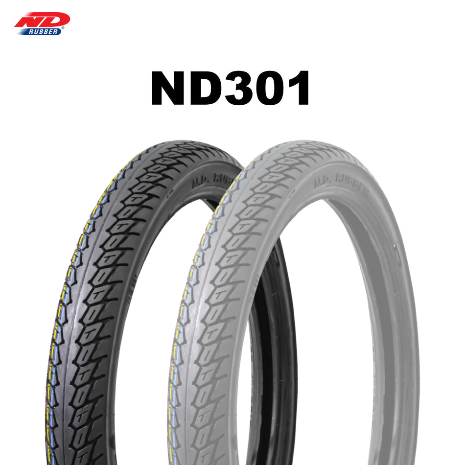 60/100-17 33P NDラバー ND301 ND RUBBER ND301 新品 バイクタイヤ フロント用 タイヤチューブは別売