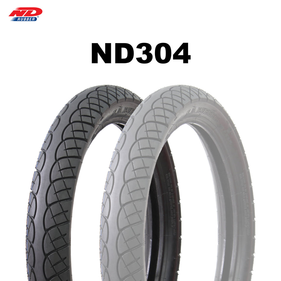 70/90-17 38P NDラバー ND304 ND RUBBER ND304 新品 バイクタイヤ フロント・リア共用 タイヤチューブは別売