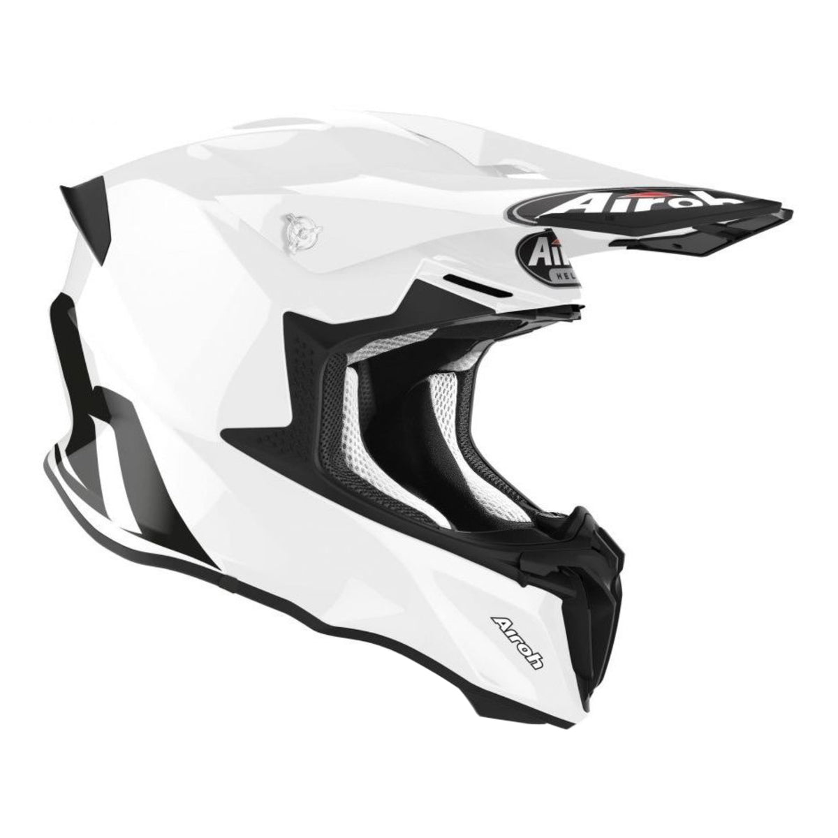 Airoh TWIST2.0（アイロー ツイスト2.0）（グロスホワイト）オフロードヘルメット 斜めから右側