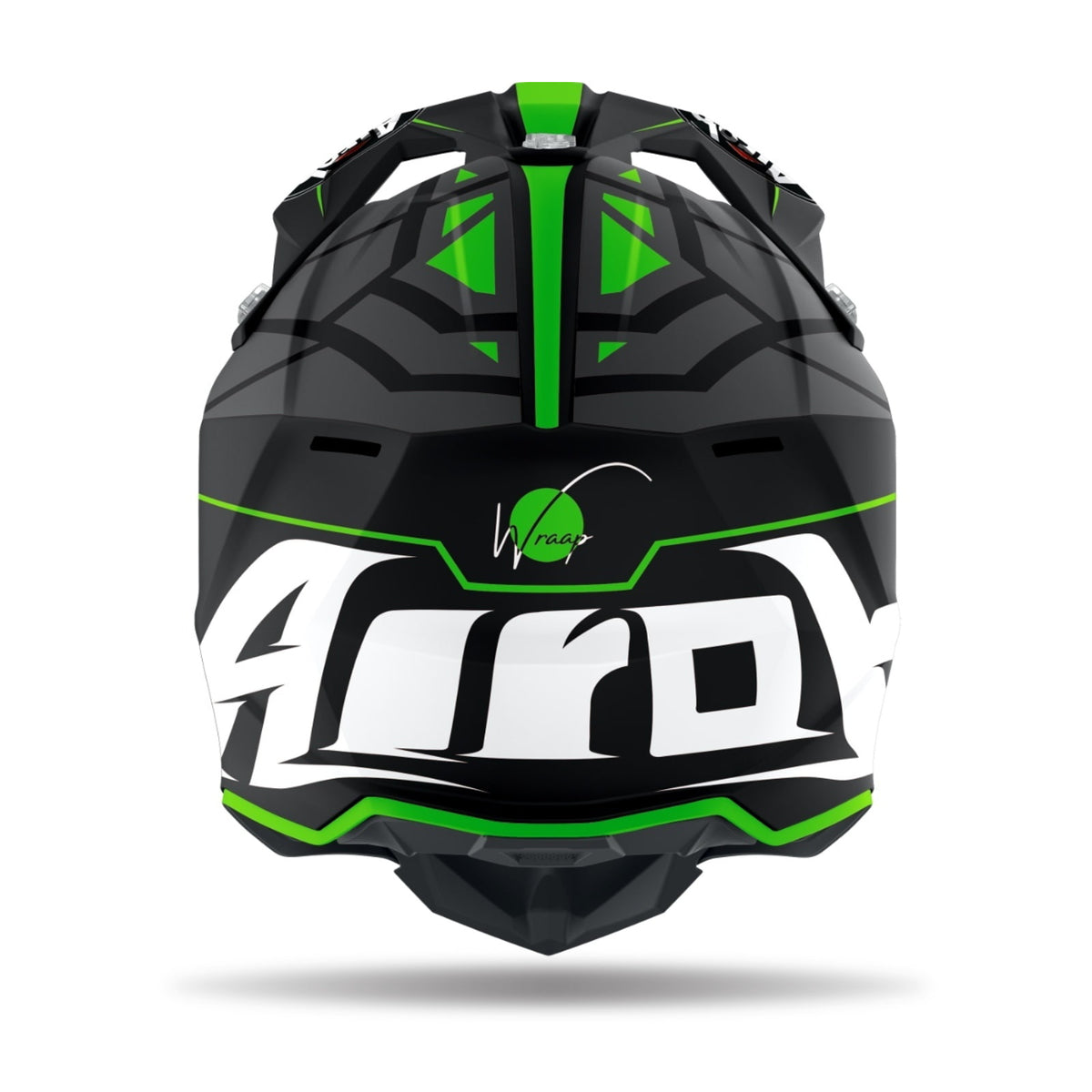 Airoh WRAAP MOOD（アイロー ラップ ムード）（グリーン）オフロードヘルメット 後方