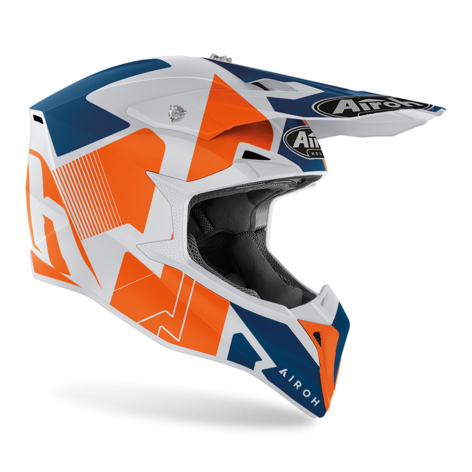 Airoh WRAAP RAZE（アイロー ラップ レイズ）（オレンジ）オフロードヘルメット 斜めから右側