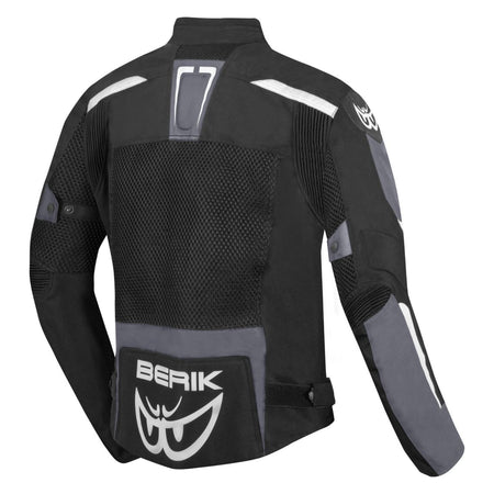 Berik X-Speed Air Motorcycle Textile Jacket（ベリック エックス スピード エア モーターサイクル テキスタイル ジャケット）（ブラック／ホワイト／グレー）メッシュジャケット　後ろ側