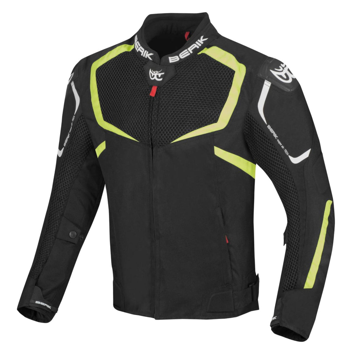 Berik X-Speed Air Motorcycle Textile Jacket（ベリック エックス スピード エア モーターサイクル テキスタイル ジャケット）（ブラック／ホワイト／ネオンイエロー）メッシュジャケット